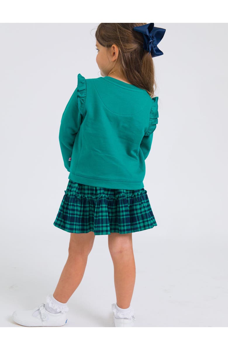 RuffleButts Smocked Twirl Skirt, Alternate, color, Hayden Plaid