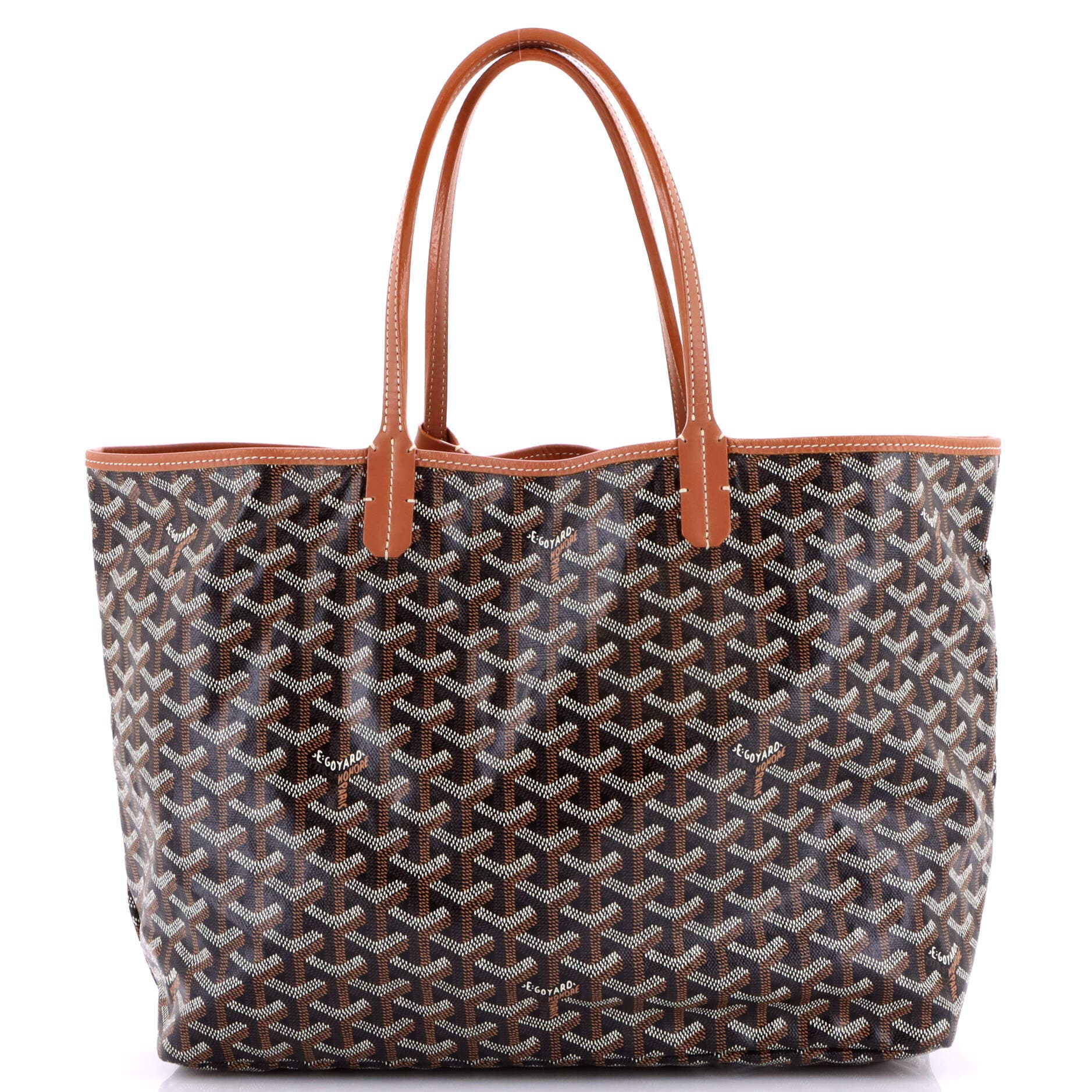 Pre-Owned Goyard Saint Louis Tote Coated Canvas PM, Main, color, Black