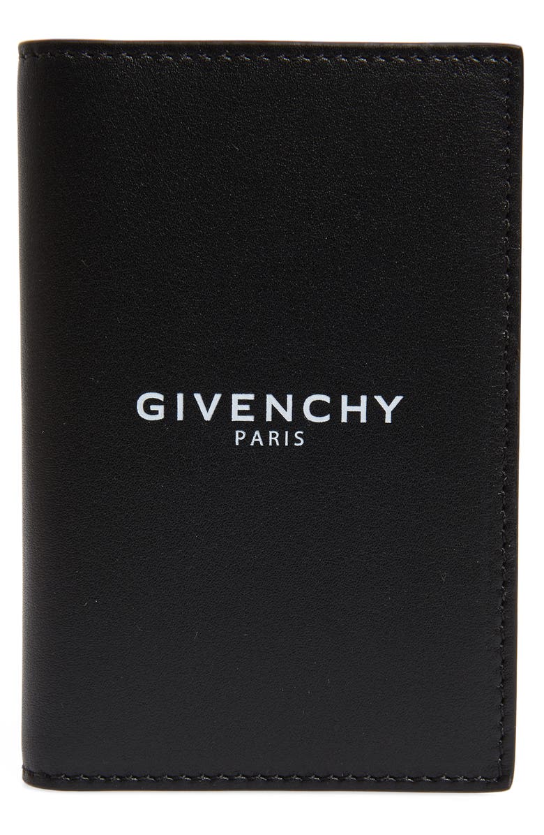 Givenchy Bifold Leather Card Case, Main, color, 
