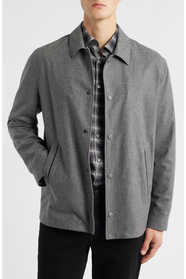 Cashmere Blend Overshirt, Alternate, color, GREY
