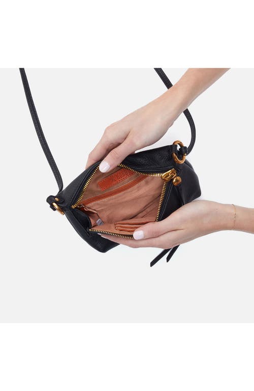 Hobo Run About Leather Crossbody Bag In Black