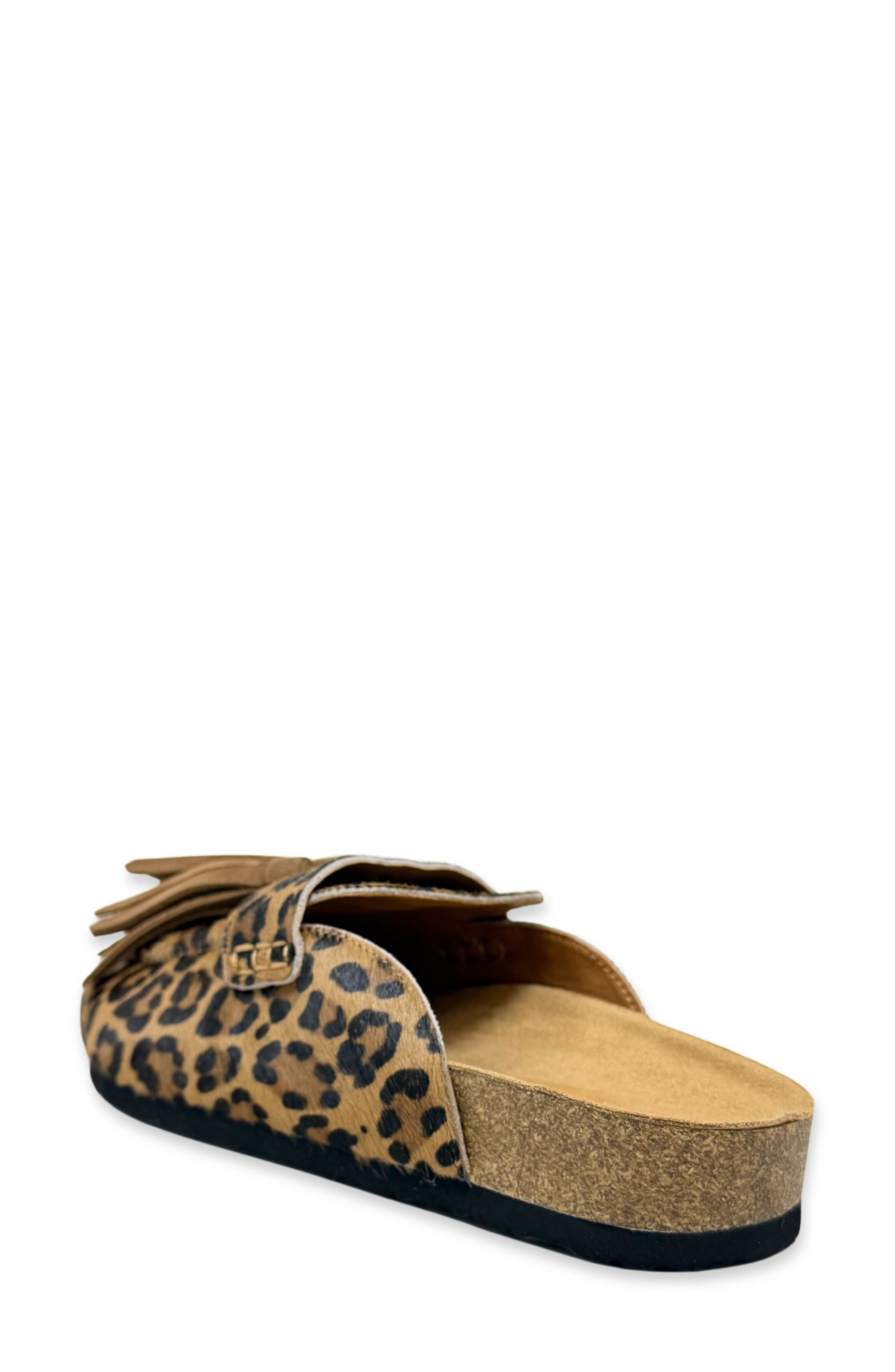 Ariana Calf Hair Mule, Alternate, color, LEOPARD CALF HAIR