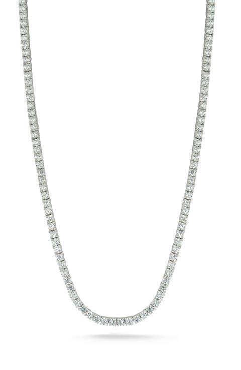 3mm Cubic Zirconia Tennis Necklace