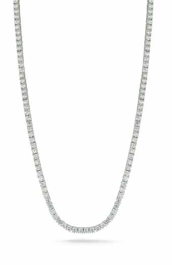 CHLOE AND MADISON 3mm Cubic Zirconia Tennis Necklace