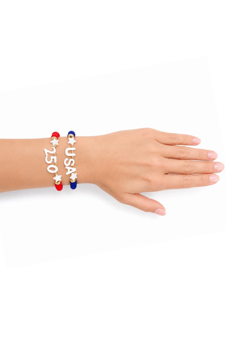 USA 250 Bracelet Set, Alternate, color, Red/White/Blue