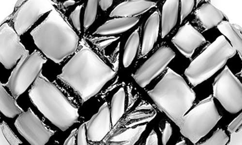 Samuel B. Sterling Silver Woven Design Stud Earrings In Silver