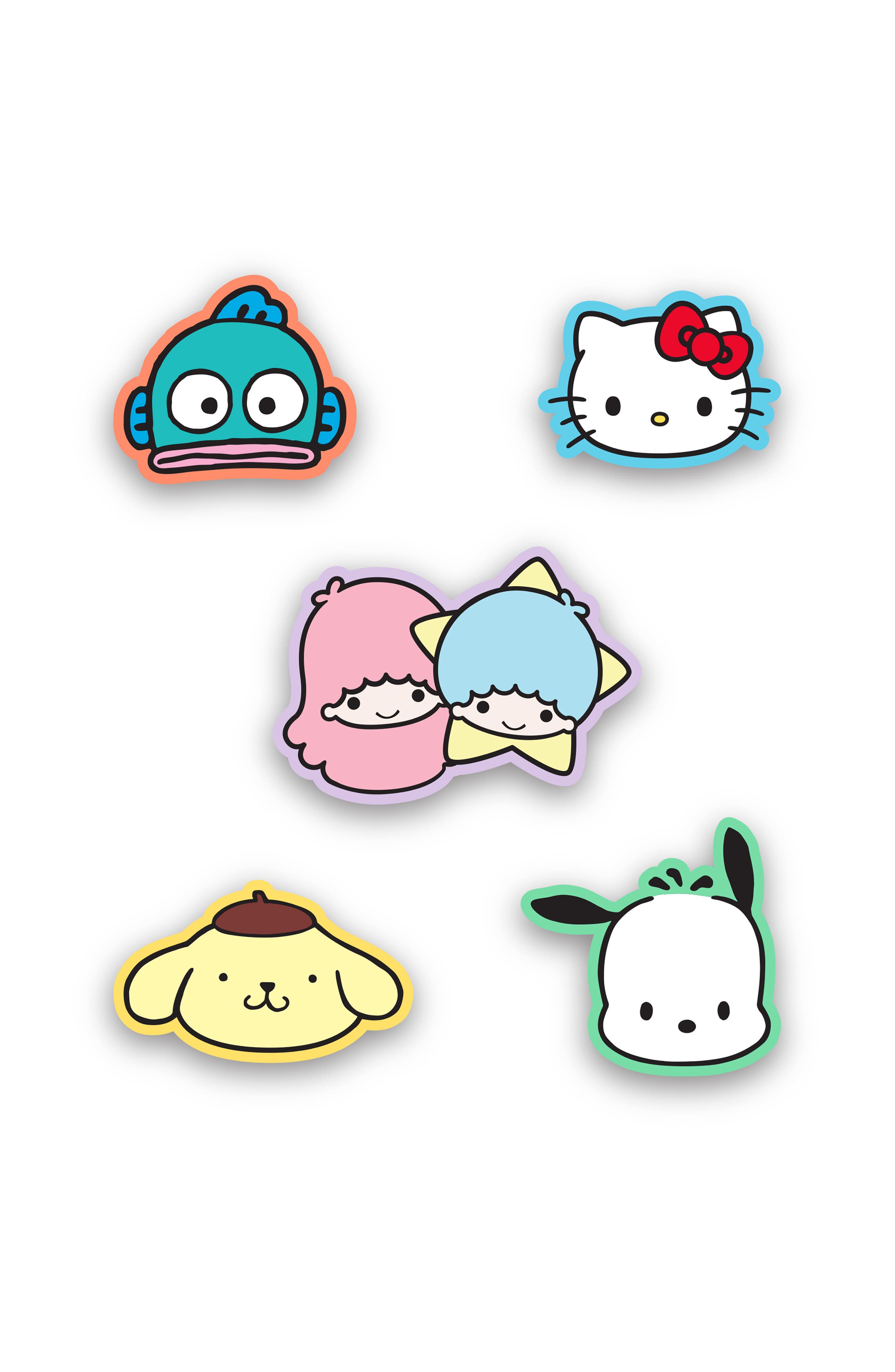 Sanrio Hello Kitty® & Friends 5-Pack Assorted Jibbitz™ Shoe Charms, Alternate, color, WHITE