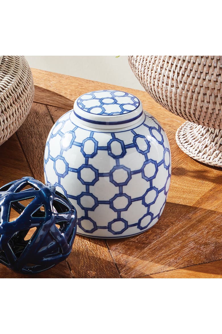BB Dynasty Link Lidded Jar - Blue & White Chinoiserie, Alternate, color, Blue