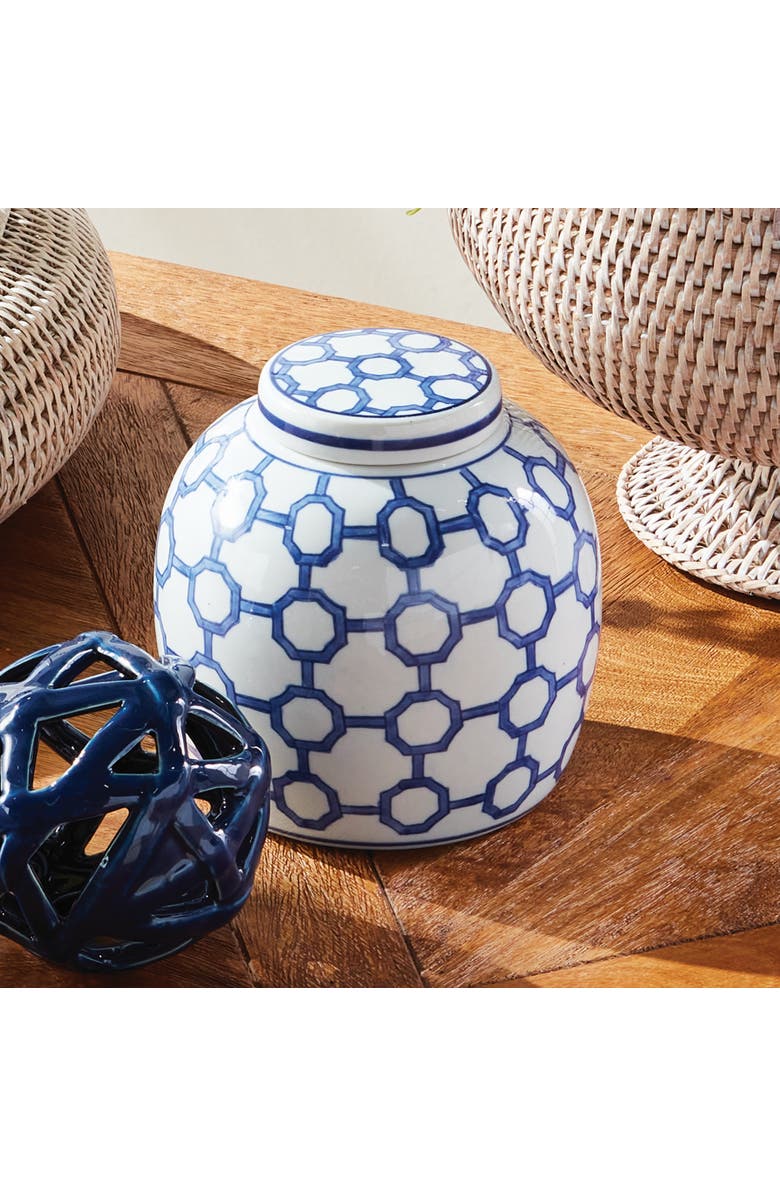 Napa Home & Garden BB Dynasty Link Lidded Jar - Blue & White Chinoiserie, Alternate, color, Blue
