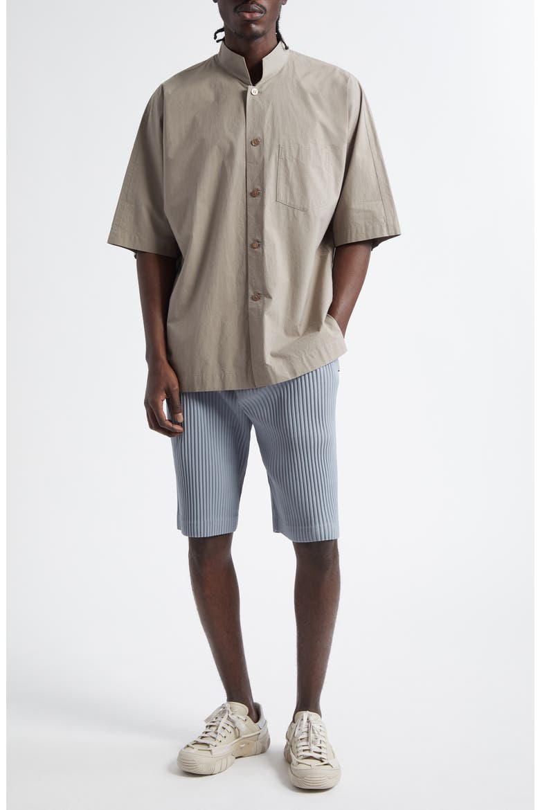 Cotton Button-Up Shirt, Alternate, color, GRAY
