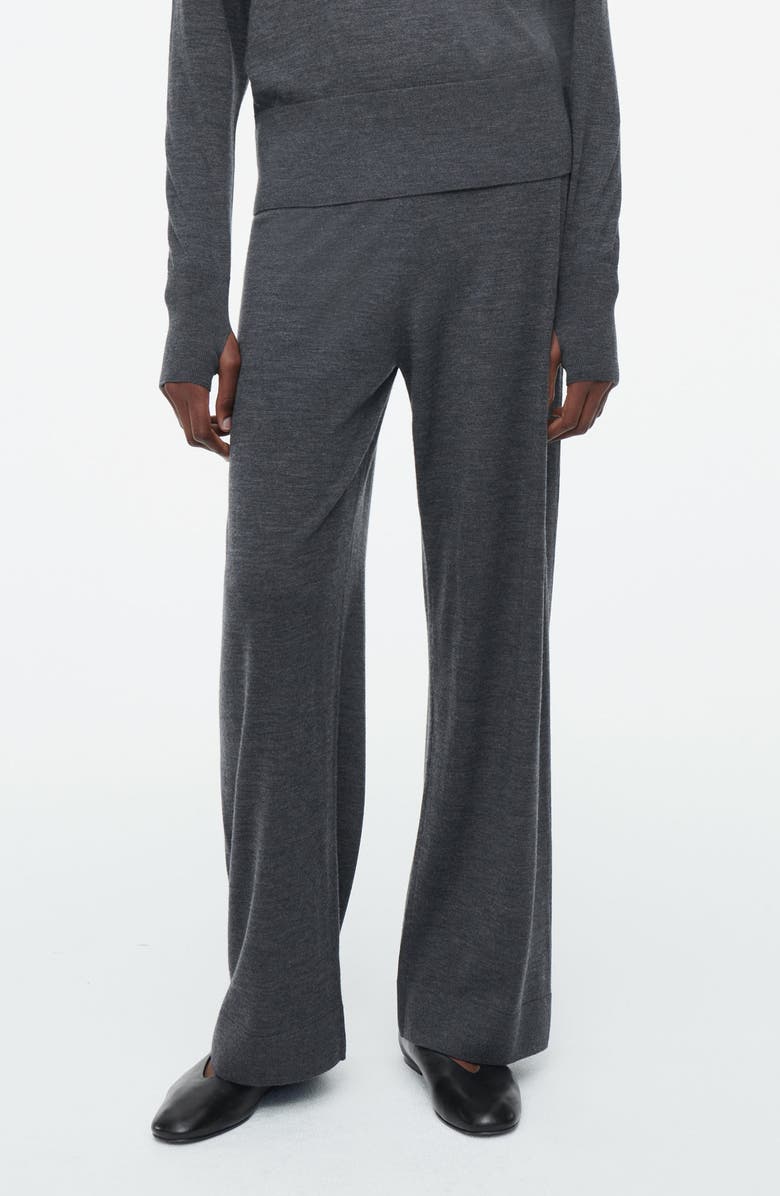 COS Pull-On Wool Trousers, Main, color, 