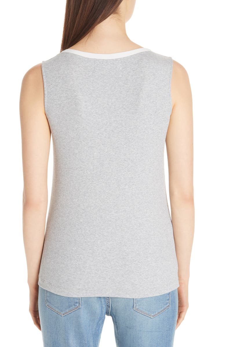 Fabiana Filippi Stretch Cotton Tank, Alternate, color, 