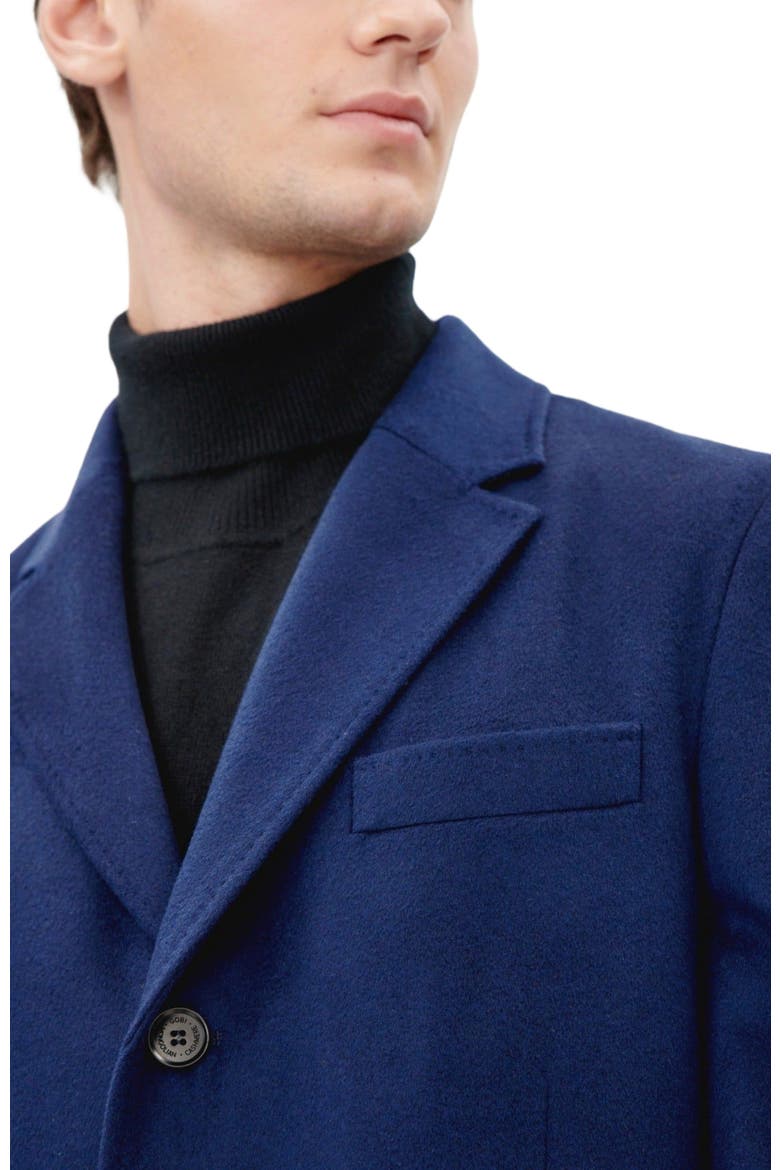 Classic Single Breasted Coat, Alternate, color, navy