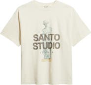 SANTO STUDIO Statue Graphic Cotton T-Shirt