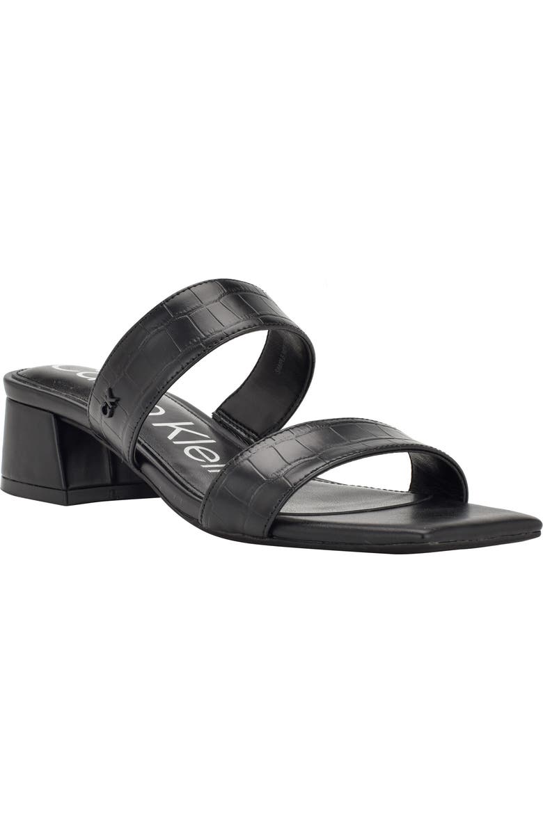 Calvin Klein Paneer Square Toe Slide Sandal, Main, color,