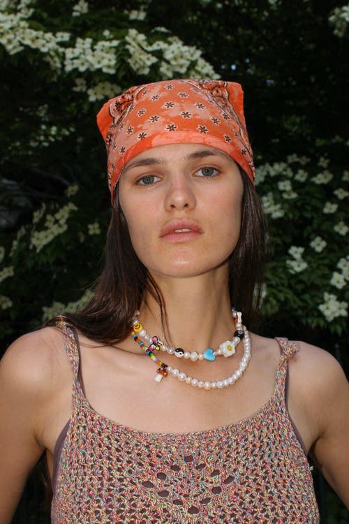 Velvet Luna Mixed Charm Pearl Necklace In White