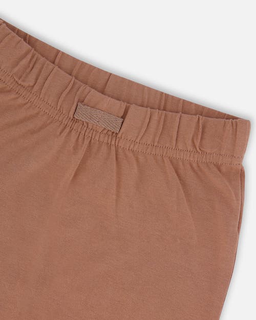 Deux Par Deux Baby Boy's Printed Organic Cotton Top And Short Set Brown, Yellow, And Bananas In Brown, Yellow, And Bananas