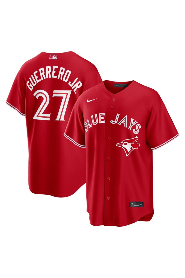 Men's Nike Vladimir Guerrero Jr. Red Toronto Blue Jays Canada Day Replica Jersey, Main, color, Red