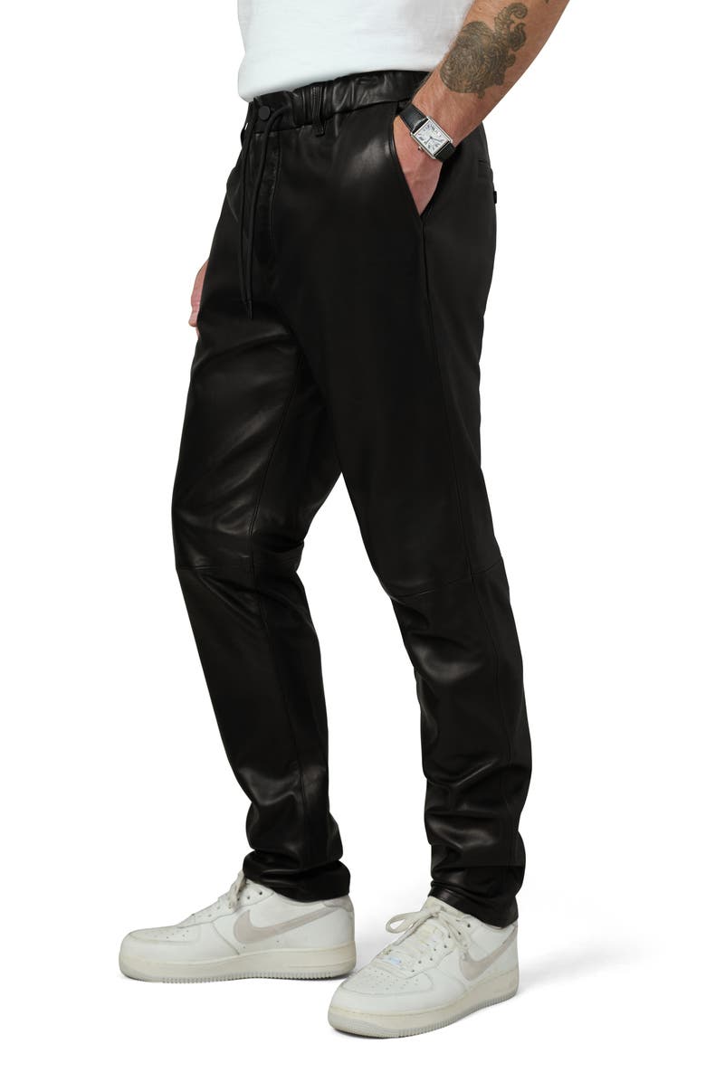 Joe's The Laird Slim Fit Leather Pants, Alternate, color, Black