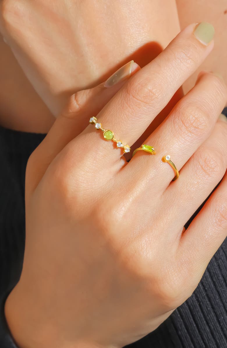 YS GEMS Round Mix Gemstone Ring, Alternate, color, Green