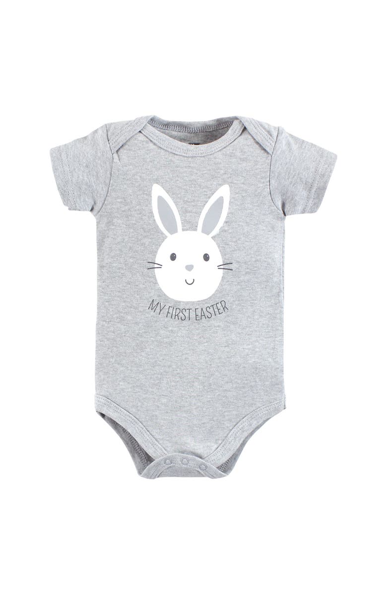 Hudson Baby All-Season Cotton One-Piece Garment Set of 3, Alternate, color, Eggstra Cute