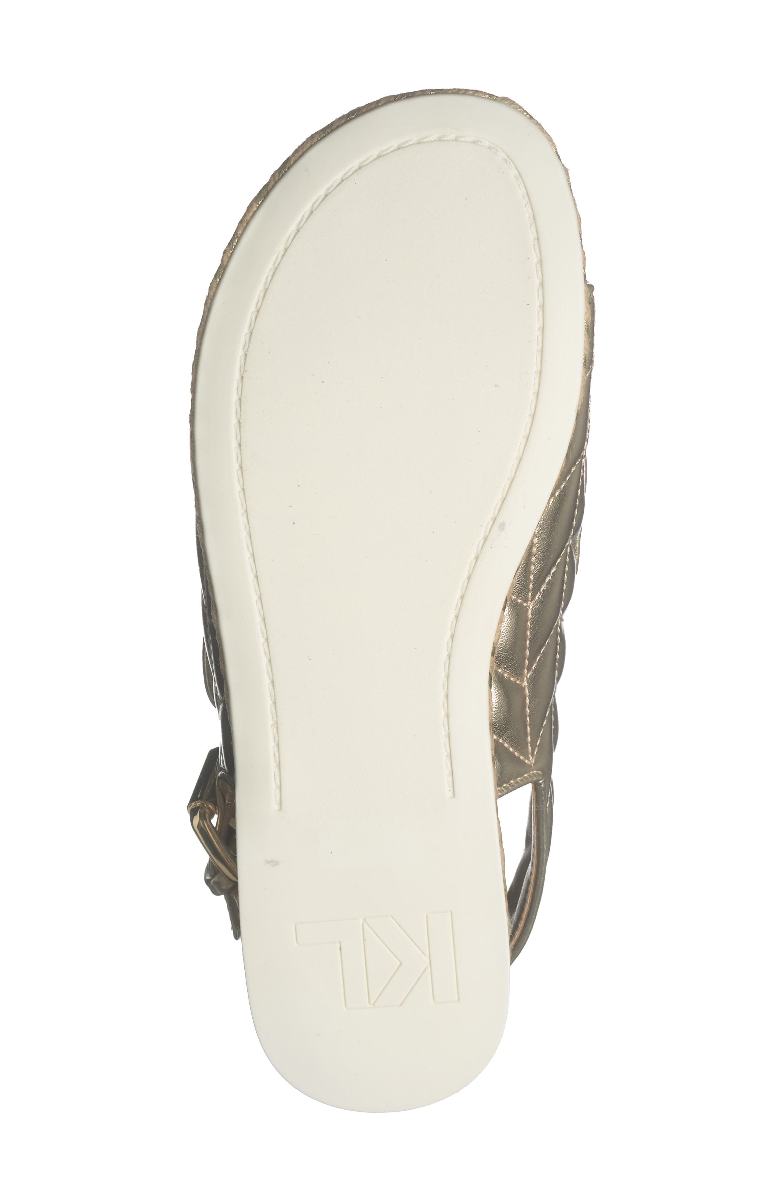 KARL LAGERFELD PARIS Charlay Macaron Espadrille Sandal, Alternate, color, White Gold