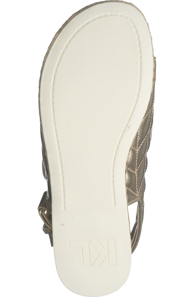 KARL LAGERFELD PARIS Charlay Macaron Espadrille Sandal, Alternate, color, White Gold