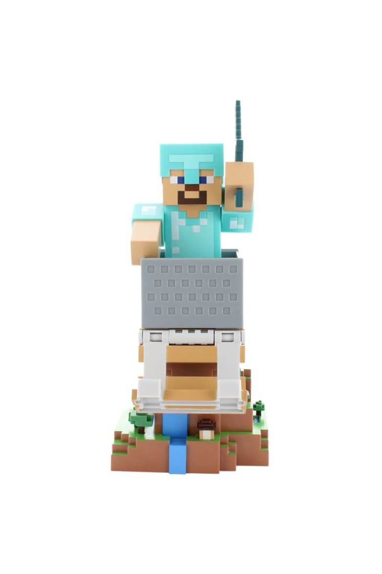 Minecraft Steve in Diamond Armor Cable Guys Controller Holder, Main, color, Multicolored