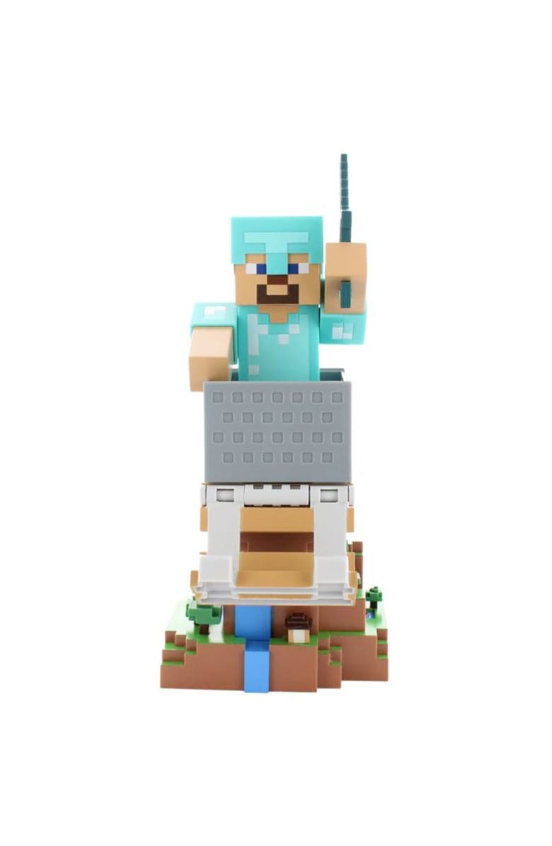 Exquisite Gaming Minecraft Steve in Diamond Armor Cable Guys Controller Holder, Main, color, Multicolored