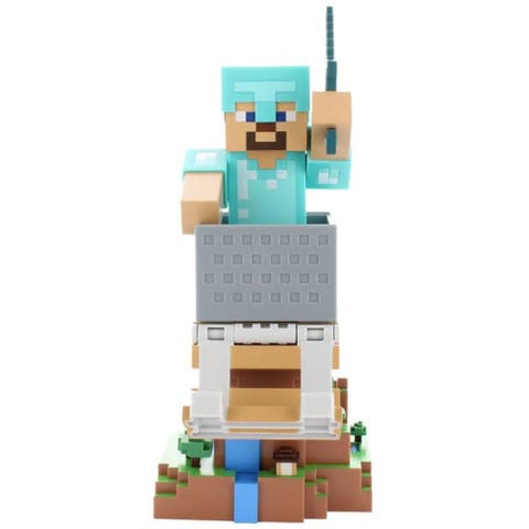 Minecraft Steve in Diamond Armor Cable Guys Controller Holder
