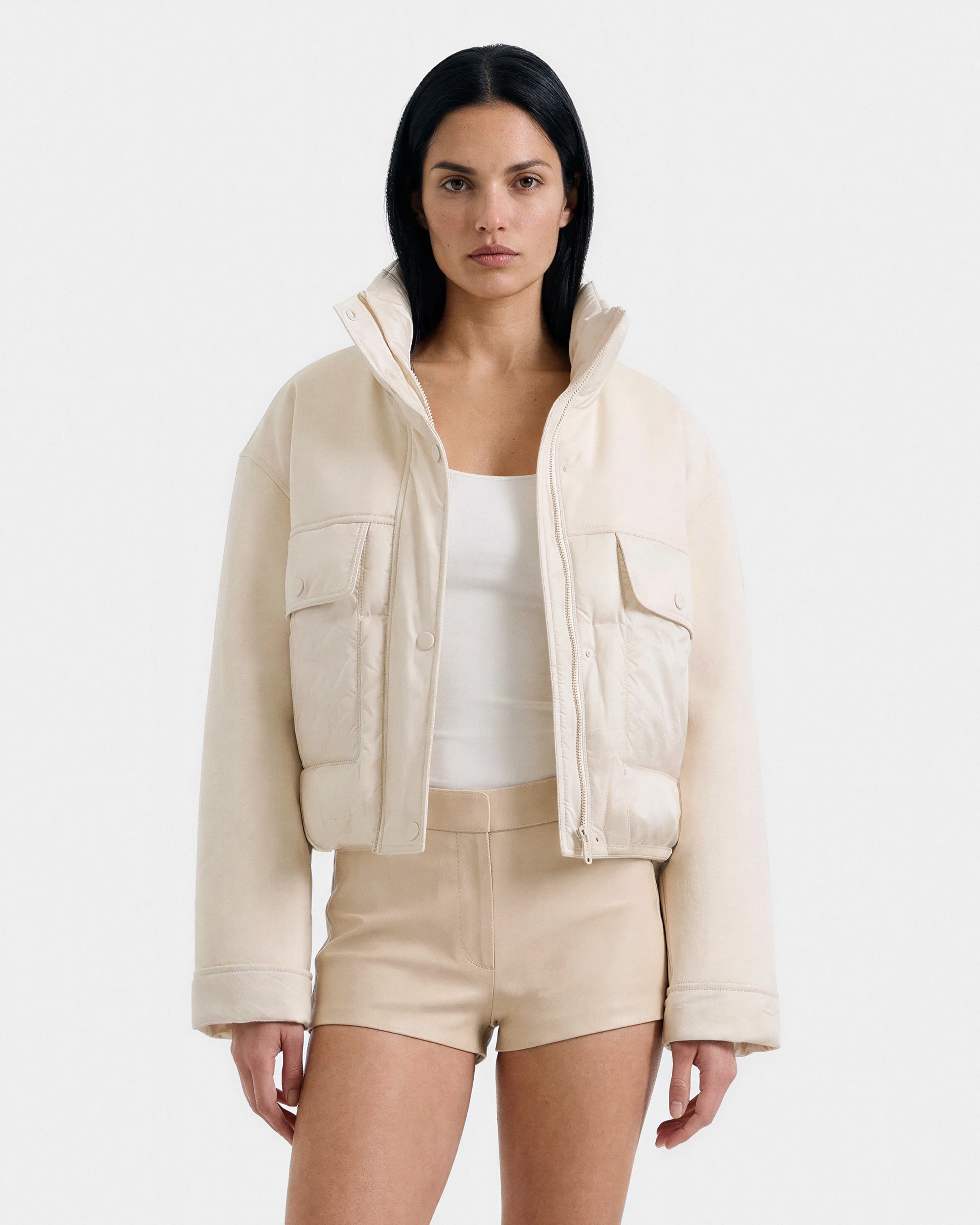 Rome Mixed Media Down Jacket - image 3