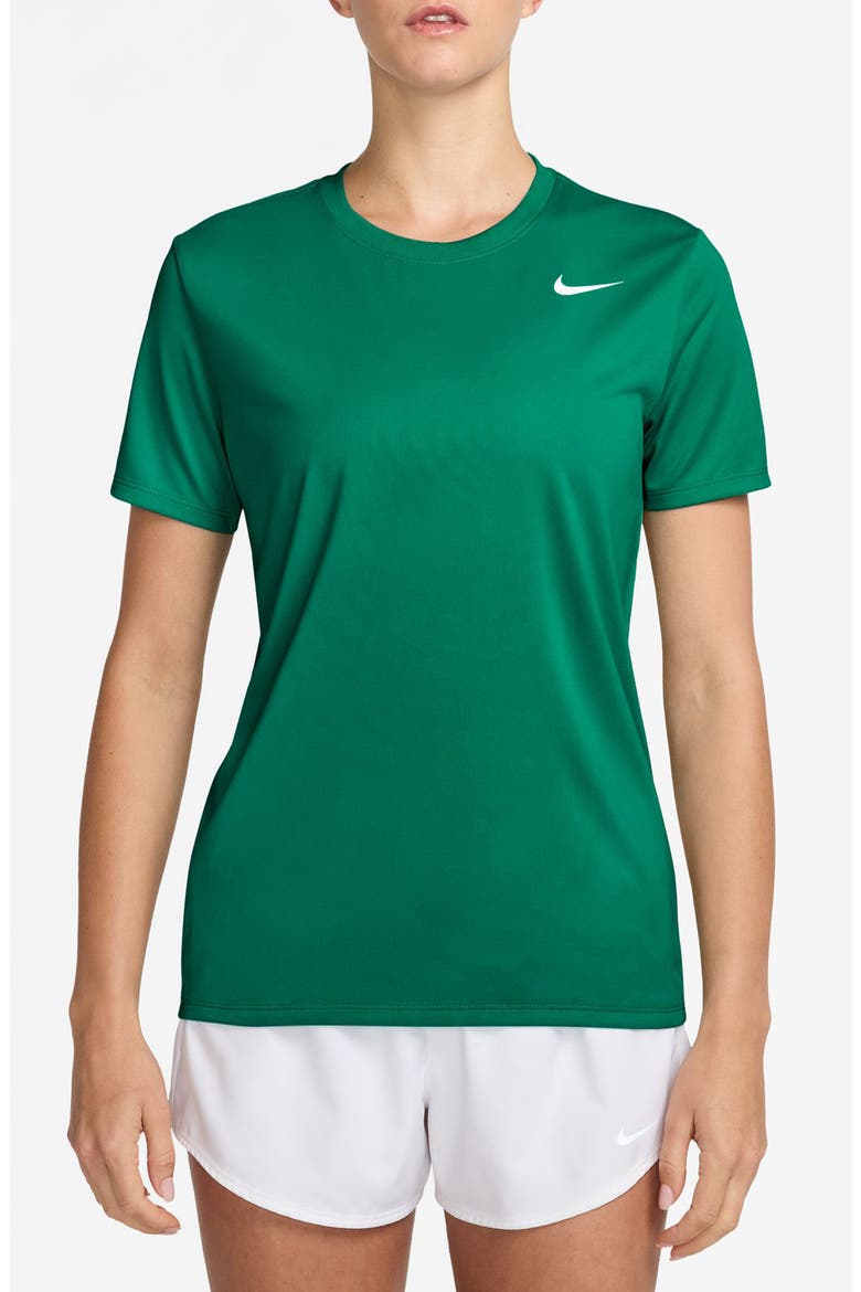 Dri-FIT Crewneck T-Shirt, Main, color, MALACHITE/ WHITE