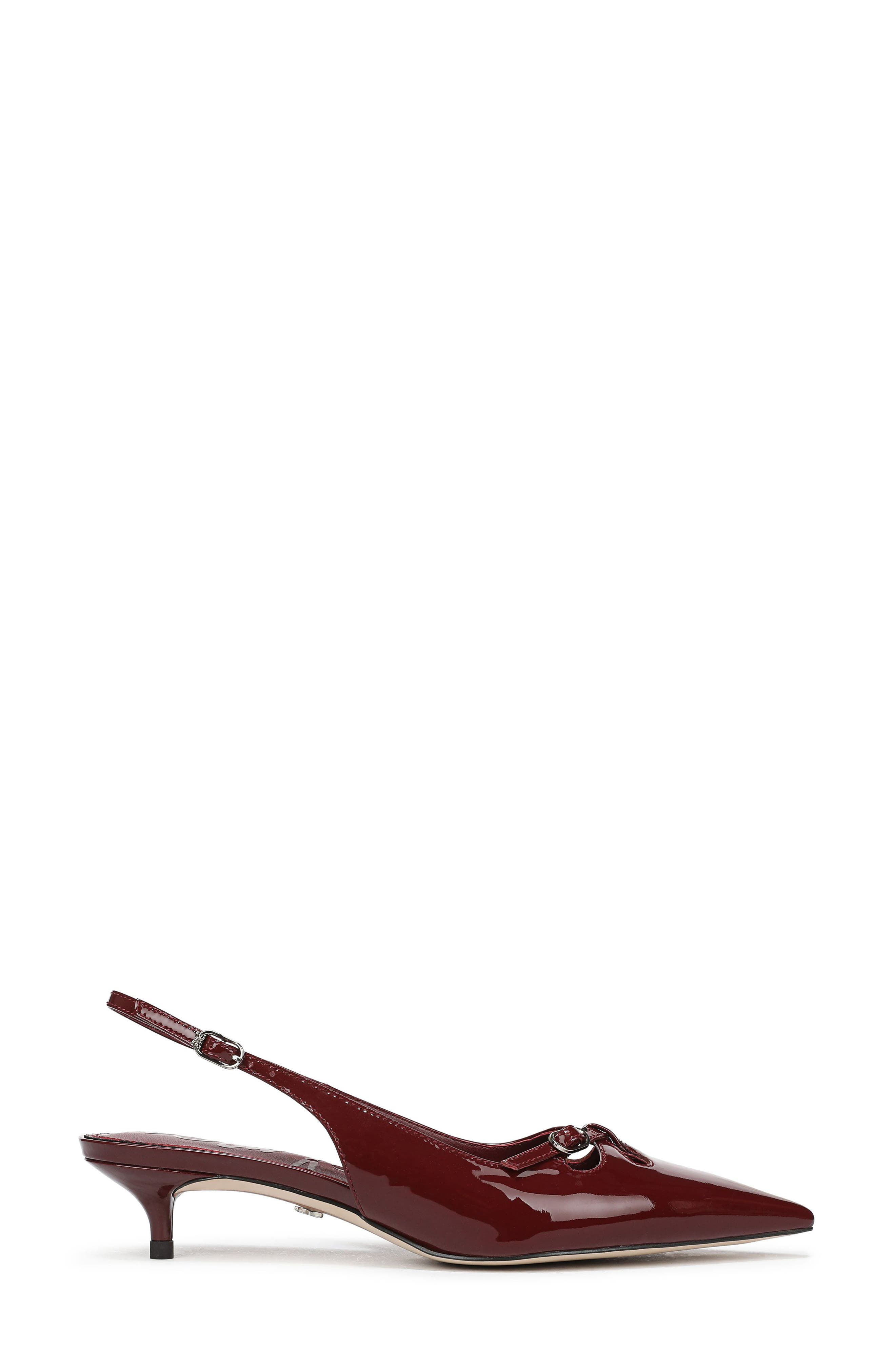Fauna Kitten Heel Slingback Pump, Alternate, color, FRENCH MERLOT