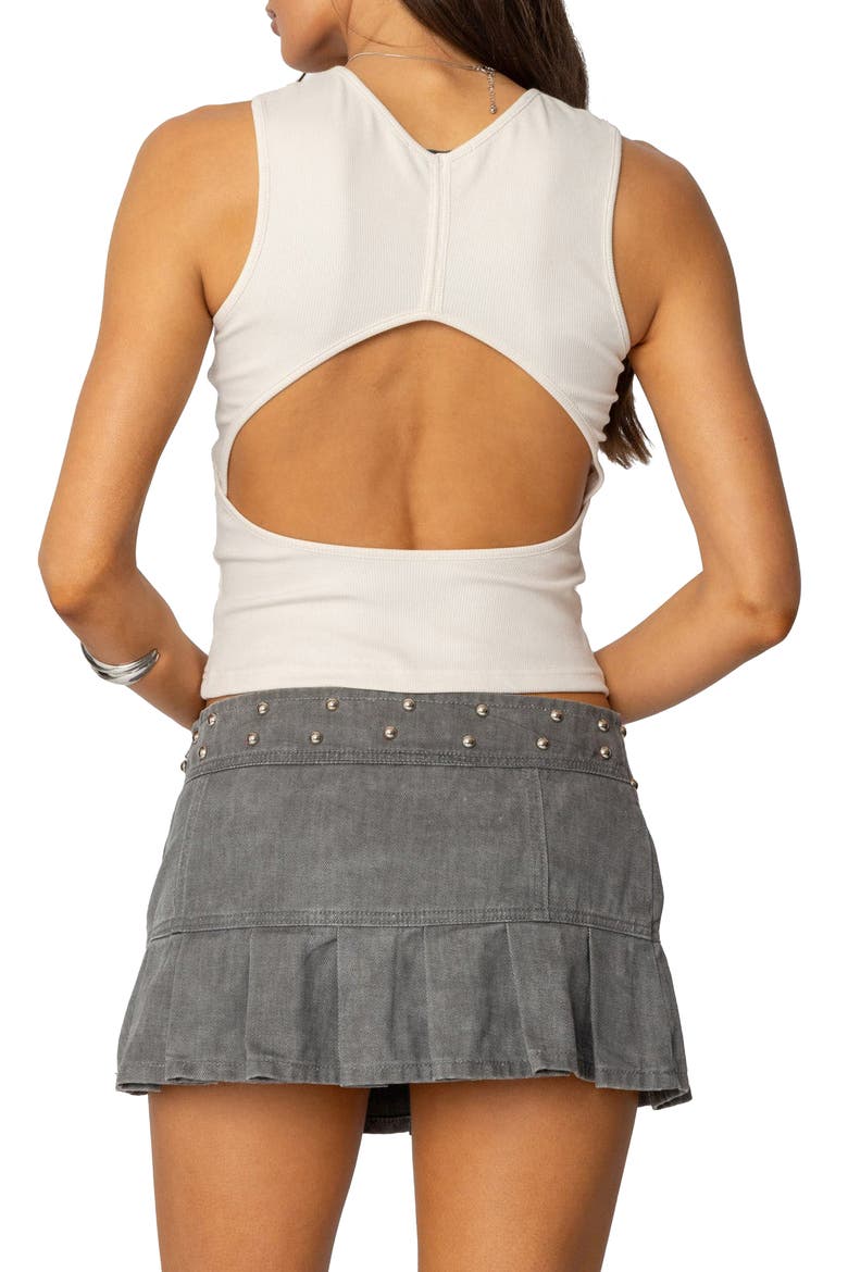 Calliope Cutout Crop Top, Alternate, color, CREAM