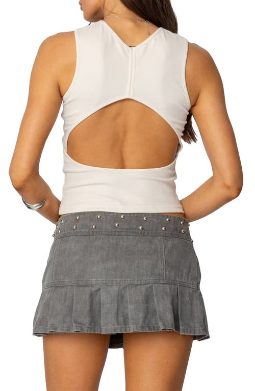 Edikted Calliope Back Cut Out Top In Cream