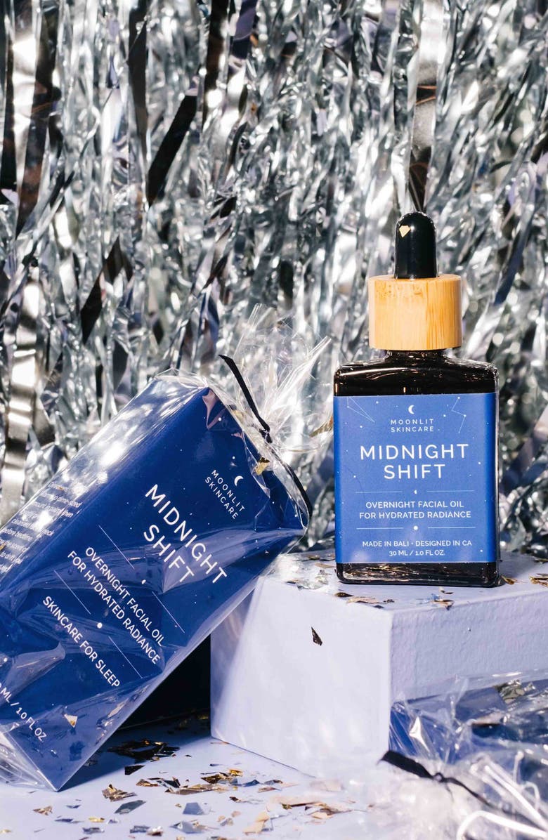 MOONLIT SKINCARE Midnight Shift Overnight Facial Oil, Alternate, color, 