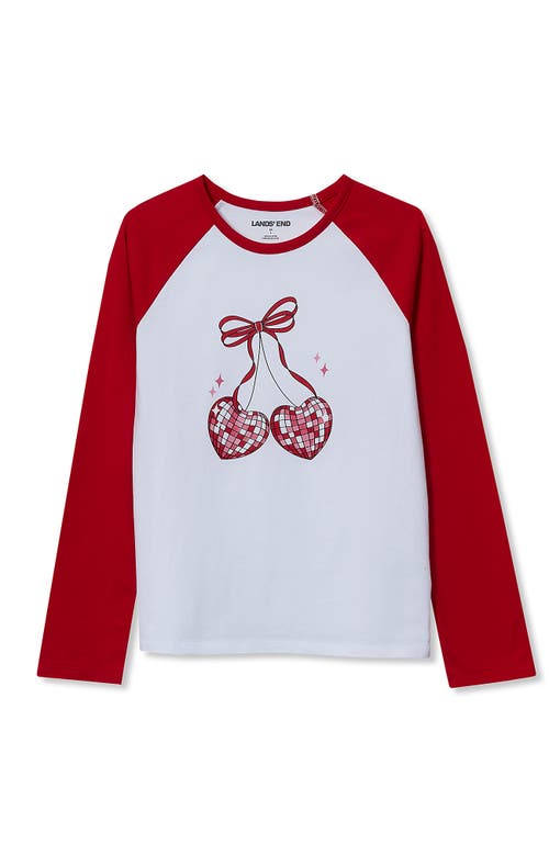 Lands' End Girls Graphic Tee Shirt In Red