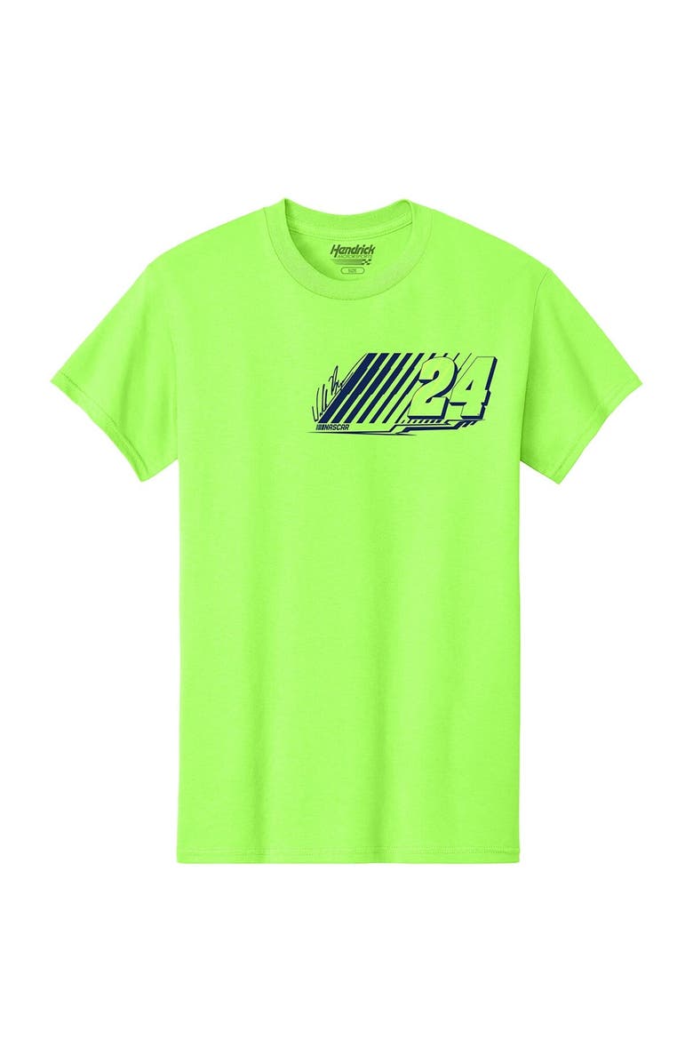 HENDRICK MOTORSPORTS TEAM COLLECTION Men's Hendrick Motorsports Team Collection Neon Green William Byron Name & Number T-Shirt, Alternate, color, Neon Green