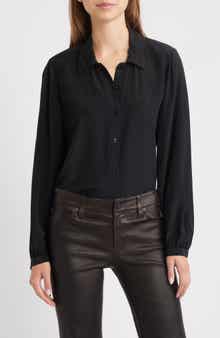 FRAME Prim Silk Button-Up Shirt