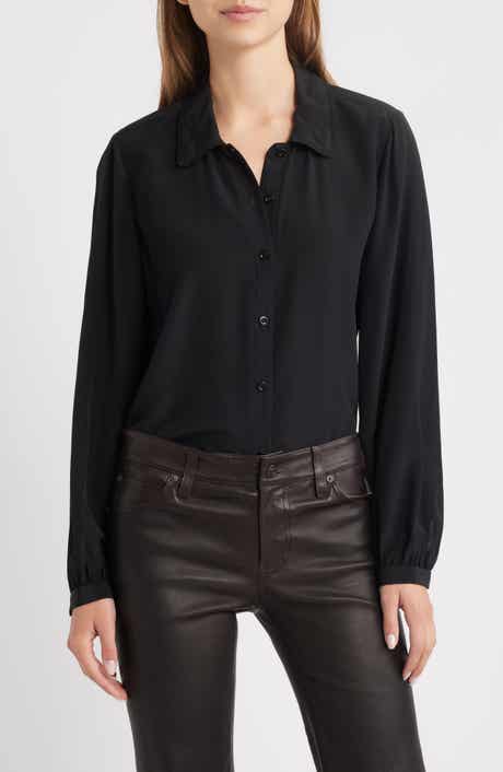 FRAME Prim Silk Button-Up Shirt