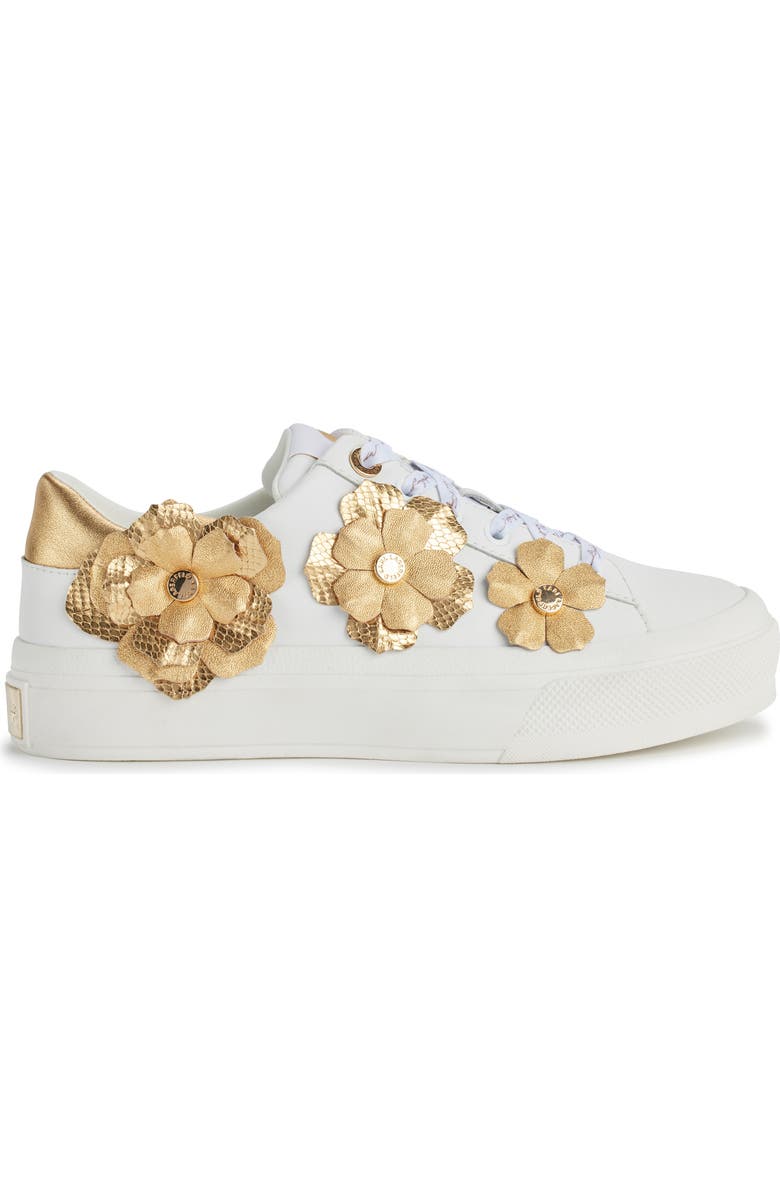 KARL LAGERFELD PARIS Georgia Sneaker, Alternate, color, Bright White/ Gold