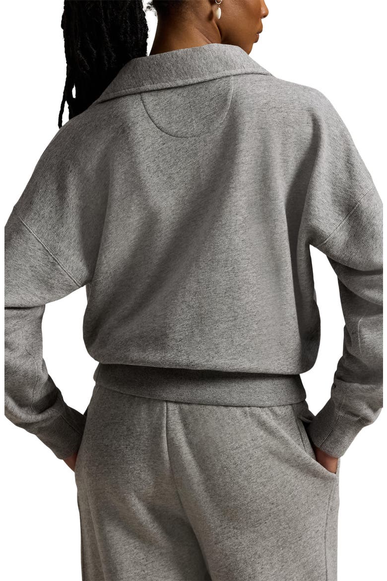 Lightweight Fleece Quarter Zip Pullover, Alternate, color, DARK VINTAGE HEATHER
