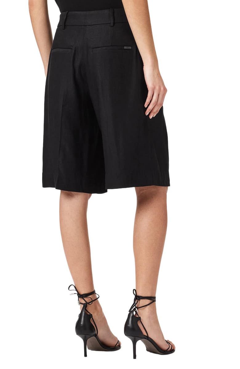 AllSaints Charley Pleated Shorts, Alternate, color, Black