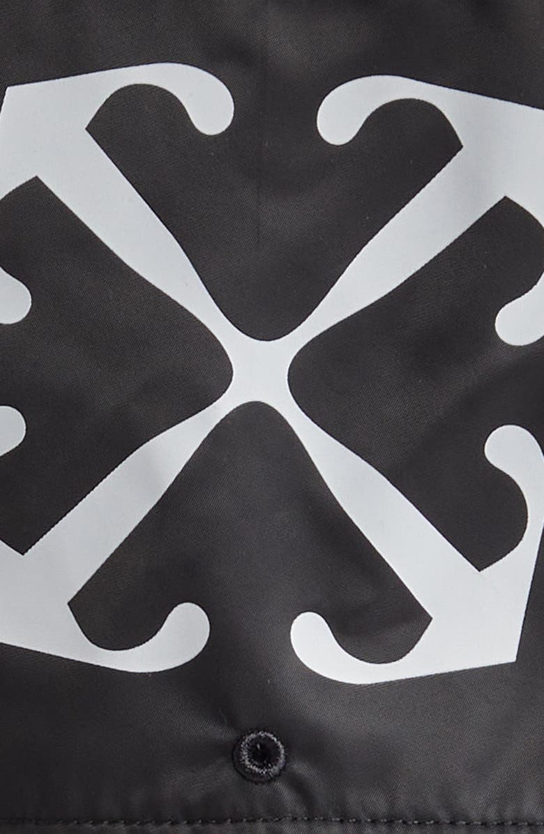 Off-White Arrow Surfer Swim Shorts, Alternate, color, 