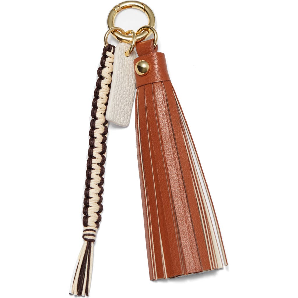 & Other Stories Key Ring With Suede Fringed Tassel-multi In Brown