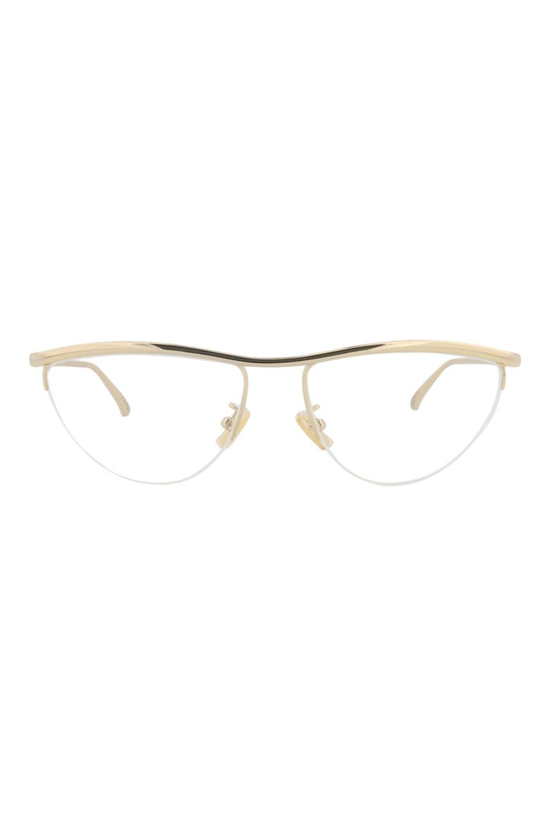 56mm Novelty Square Optical Glasses, Main, color, GOLD GOLD TRANSPARENT