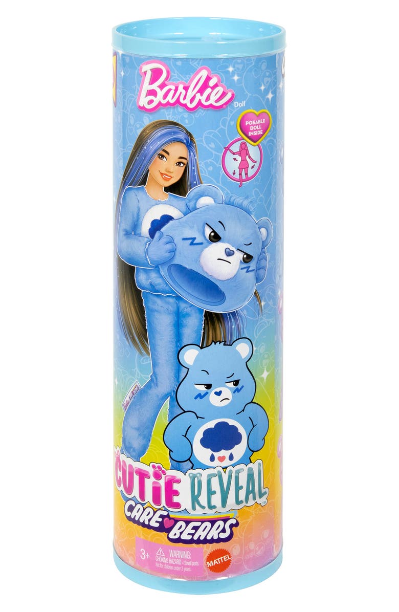 Barbie Care Bears Cutie Reveal<sup>™</sup> Grumpy Bear Doll with 10 Surprises, Alternate, color,