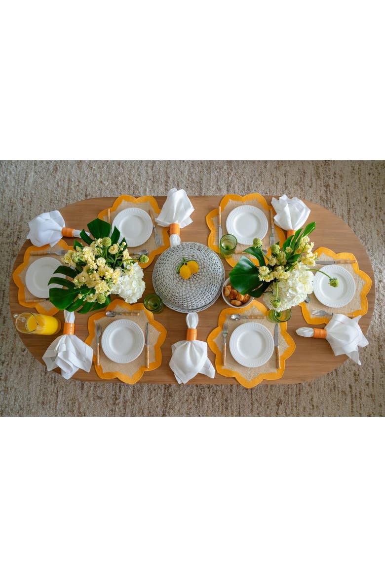 Buriti Petal Placemat, Alternate, color, Yellow