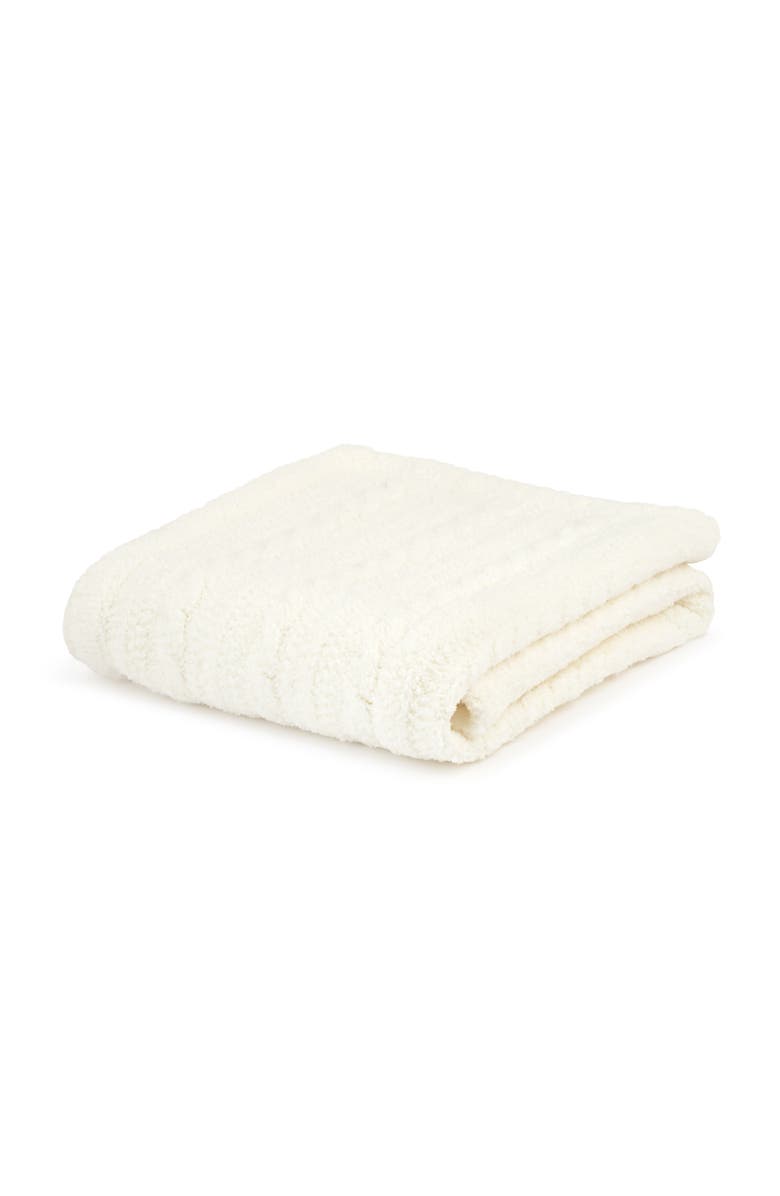Kashwére Baby Blanket - Baby Cable - Chenilla Classic, Alternate, color, Creme