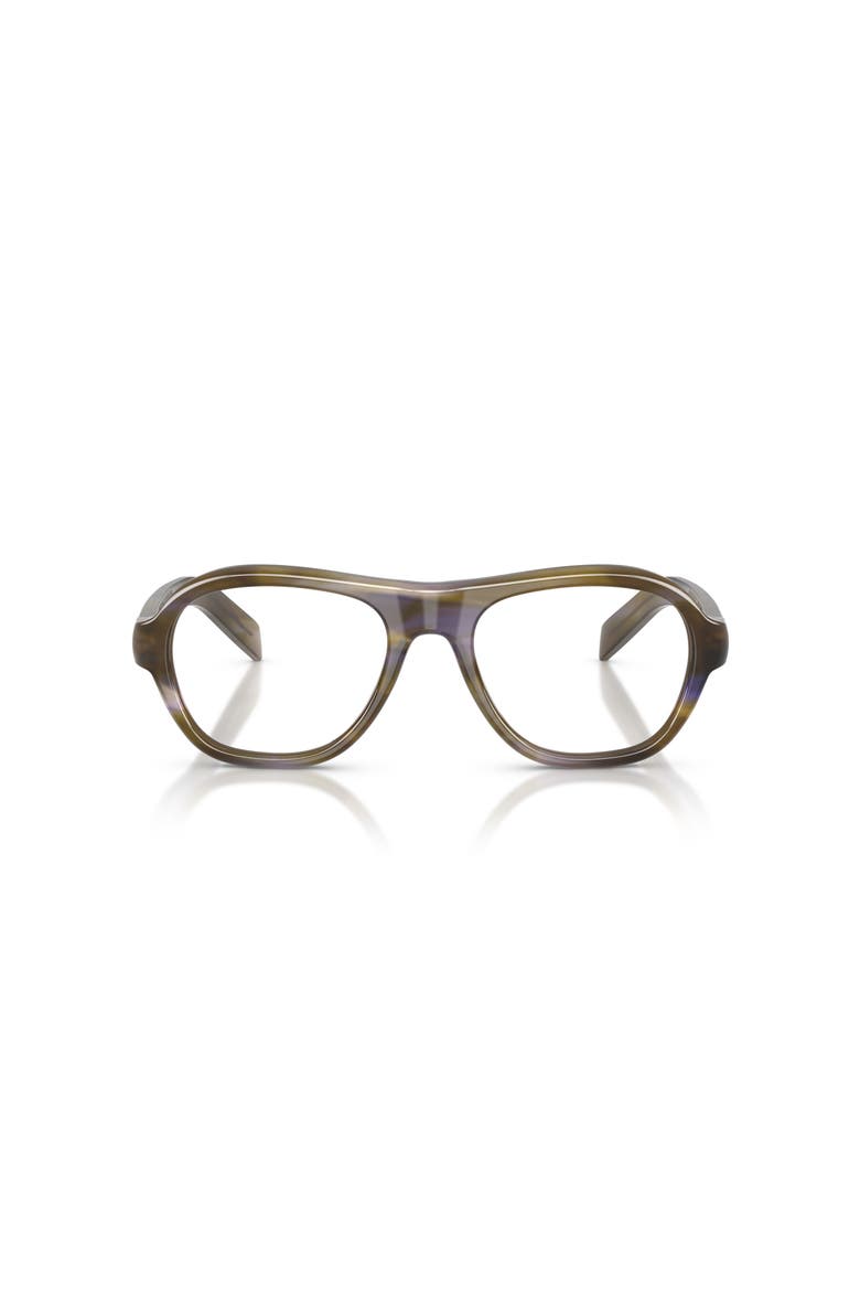 52mm Rectangle optical glasses, Alternate, color, Brown